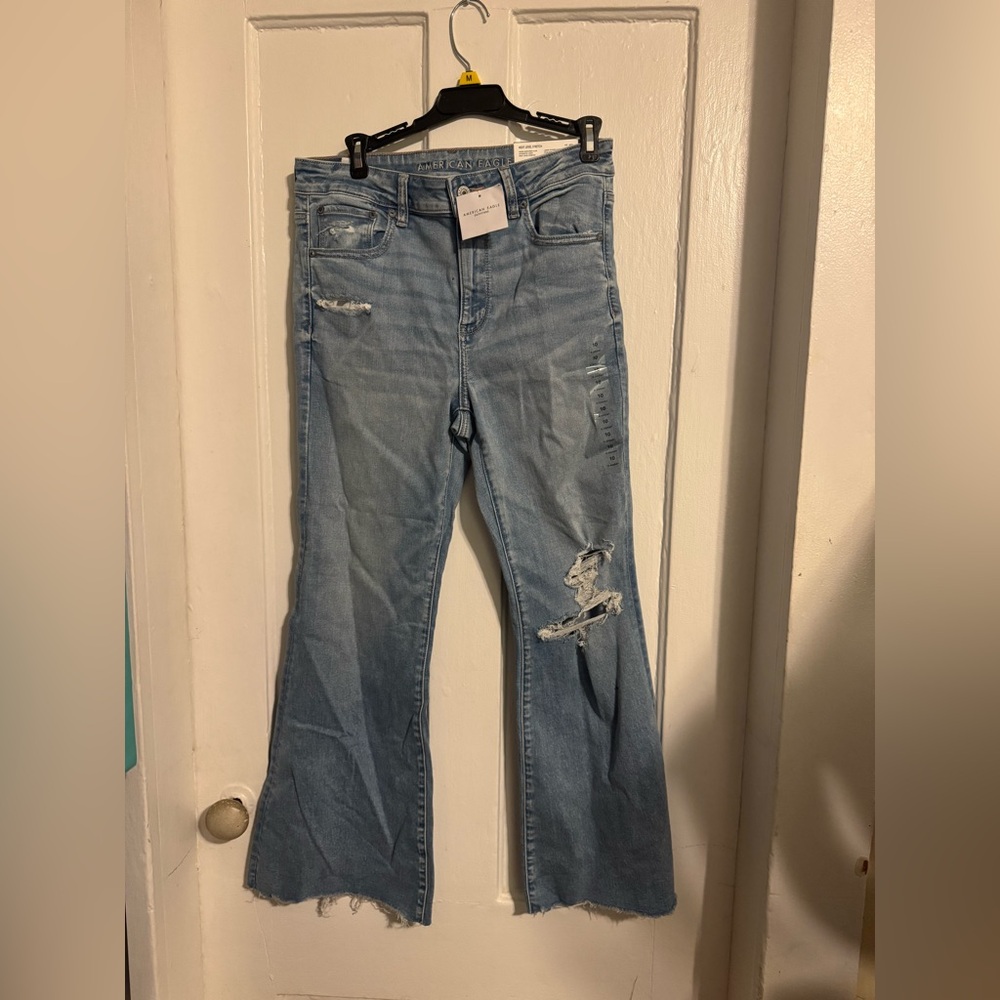 American Eagle NWT size 10 ultra short RARE high rise flare jeans